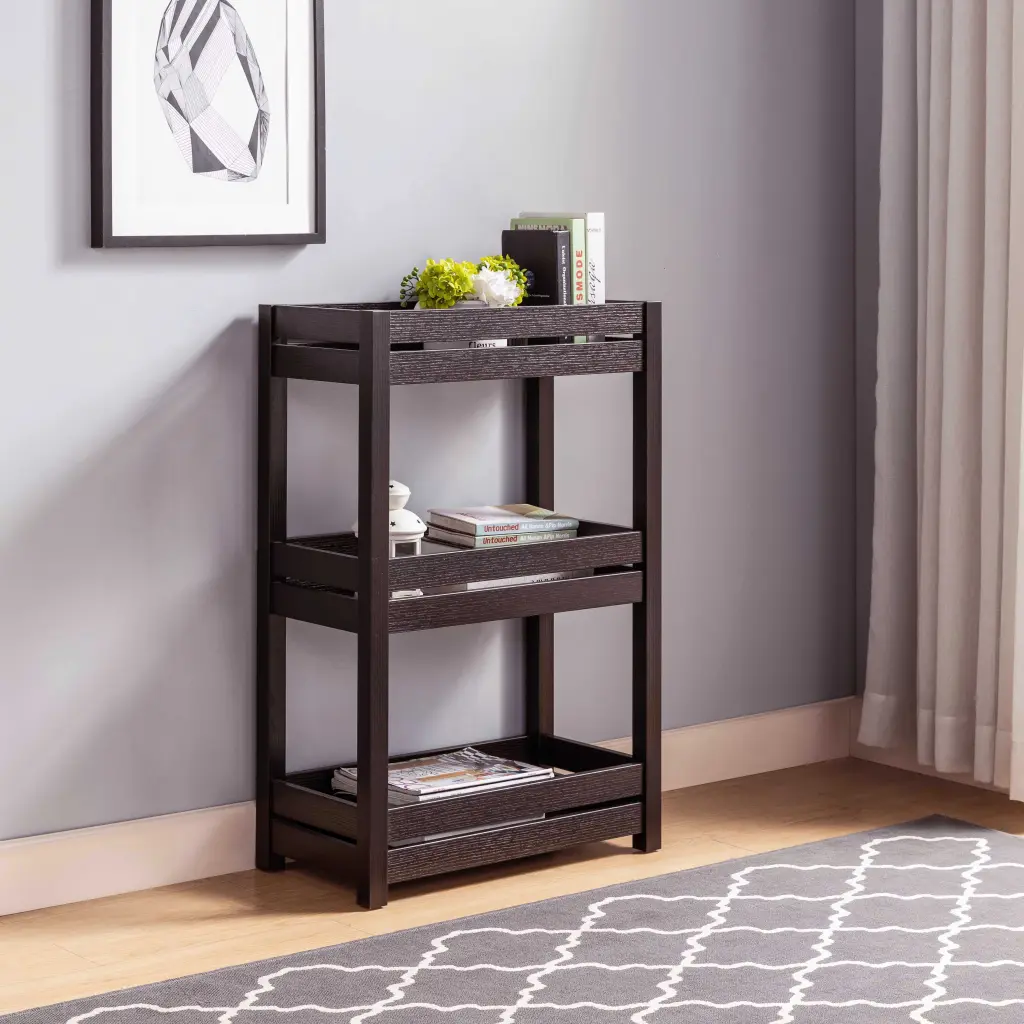 Id Usa 202839 Fruit Rack Red Cocoa Espresso Particle Board Kitchen Storage Organizer id international- inc.