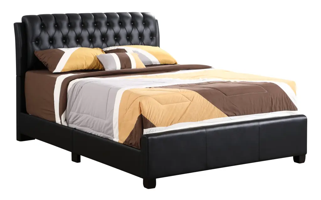 Marilla G1500C Full Bed Black Foam PU Upholstery glory furniture