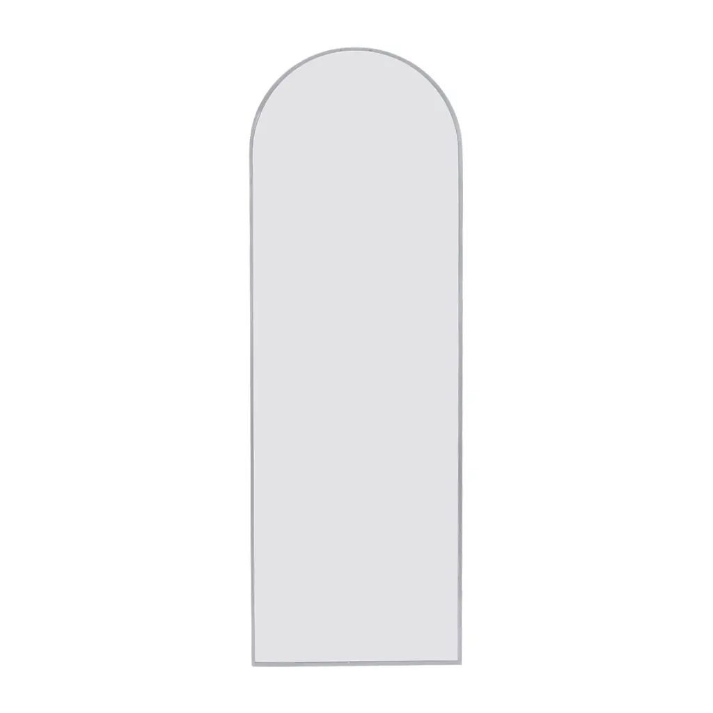 71x23.6 Inch Shiny Metal Arch Stand Full Length Mirror huovtr