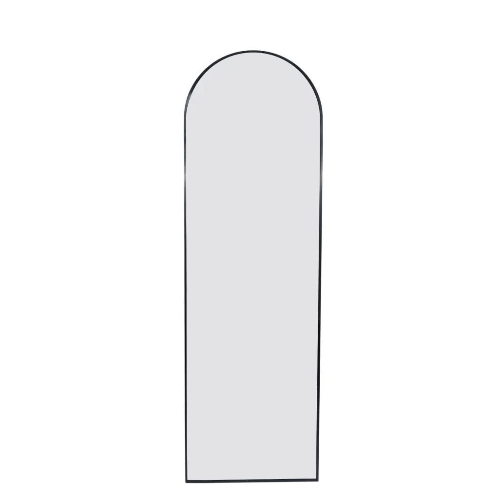 Black 65X22 Inch Metal Arch Stand Full Length Mirror Timeless Mdf Frame huovtr
