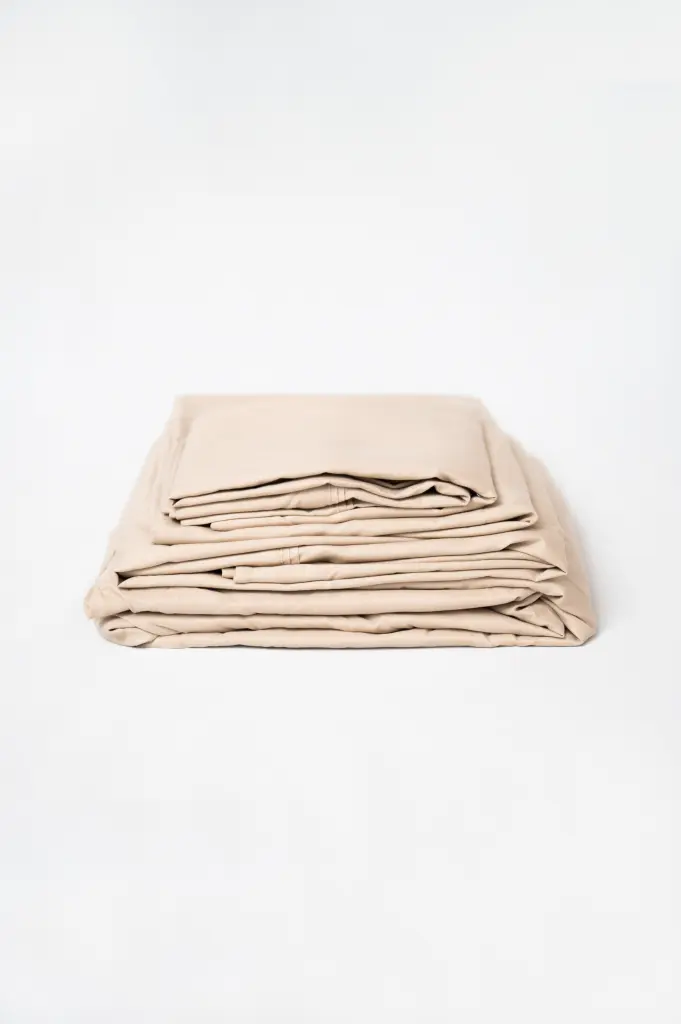 4 Piece Khaki Bamboo Full Sensitive Skin Safe Sheet Set Khaki Bamboo Sheets omne sleep