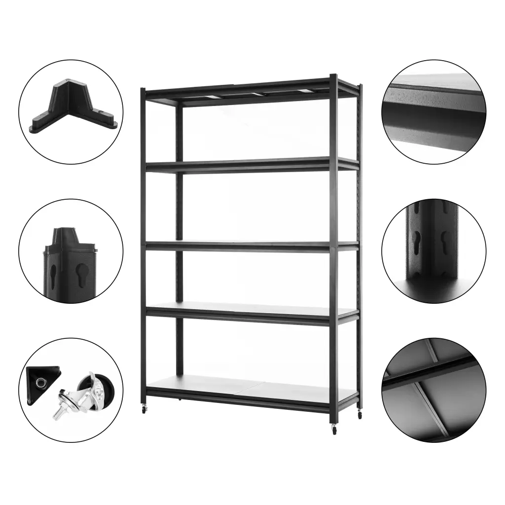 Storage Shelves 5 Customizable Levels Heavy Duty Garage Shelving luggage home