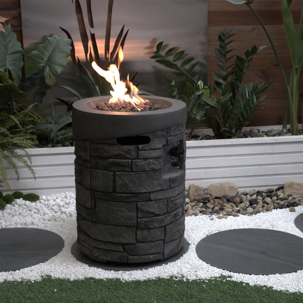 32000 BTU CSA Certified 20 Inch Round Outdoor Gas Fire Pit elite trade