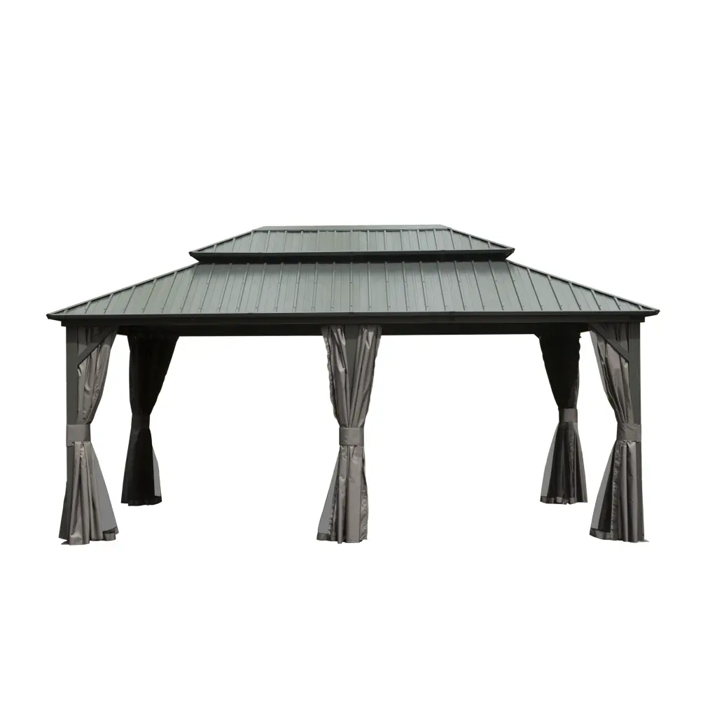 12x18 Hardtop Gazebo Aluminum Metal Galvanized Steel Frame crefise patio life
