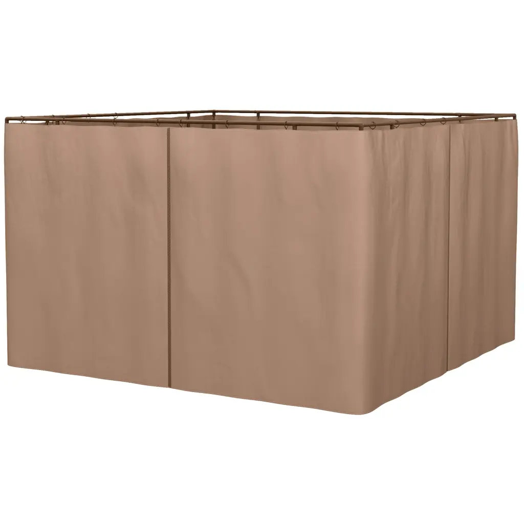 Outsunny 10' X 10' Universal Gazebo Sidewall Set Panels and Hooks aosom business