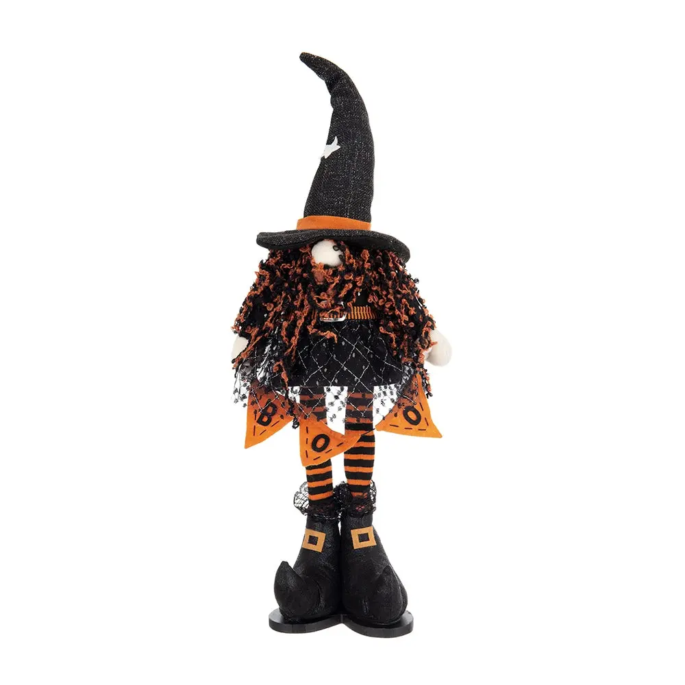 8.3X5X24 Inch Fabric Standing Gnome Orange Banner Spring Body Halloween Home Decor w2078