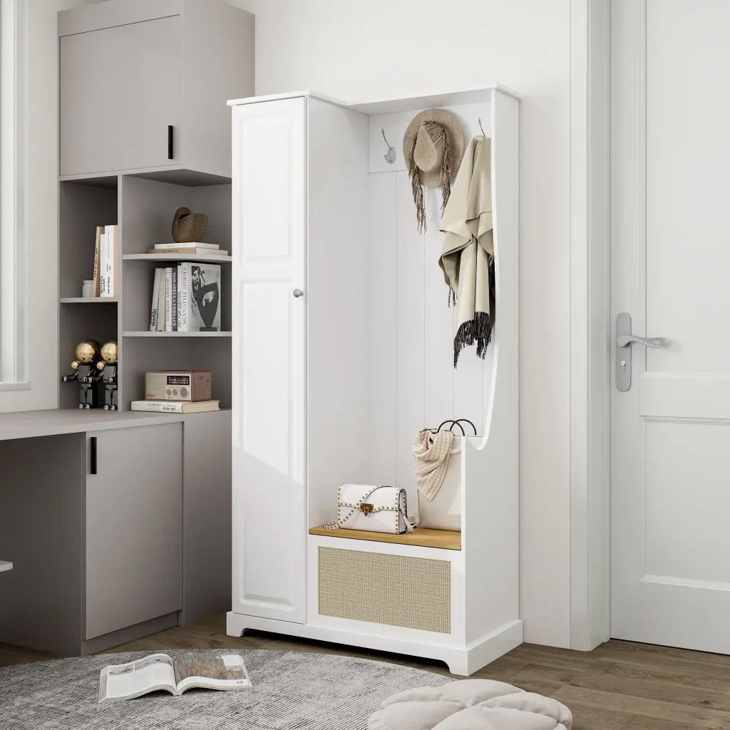 Hall Tree Bench - Storage Cabinet Living Room and Entryway rnb