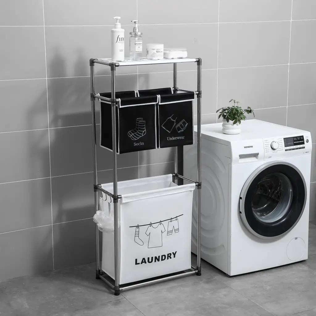 3 Tier Laundry Hamper 4 Removable Bags Organizing Clothes grainbuds-y
