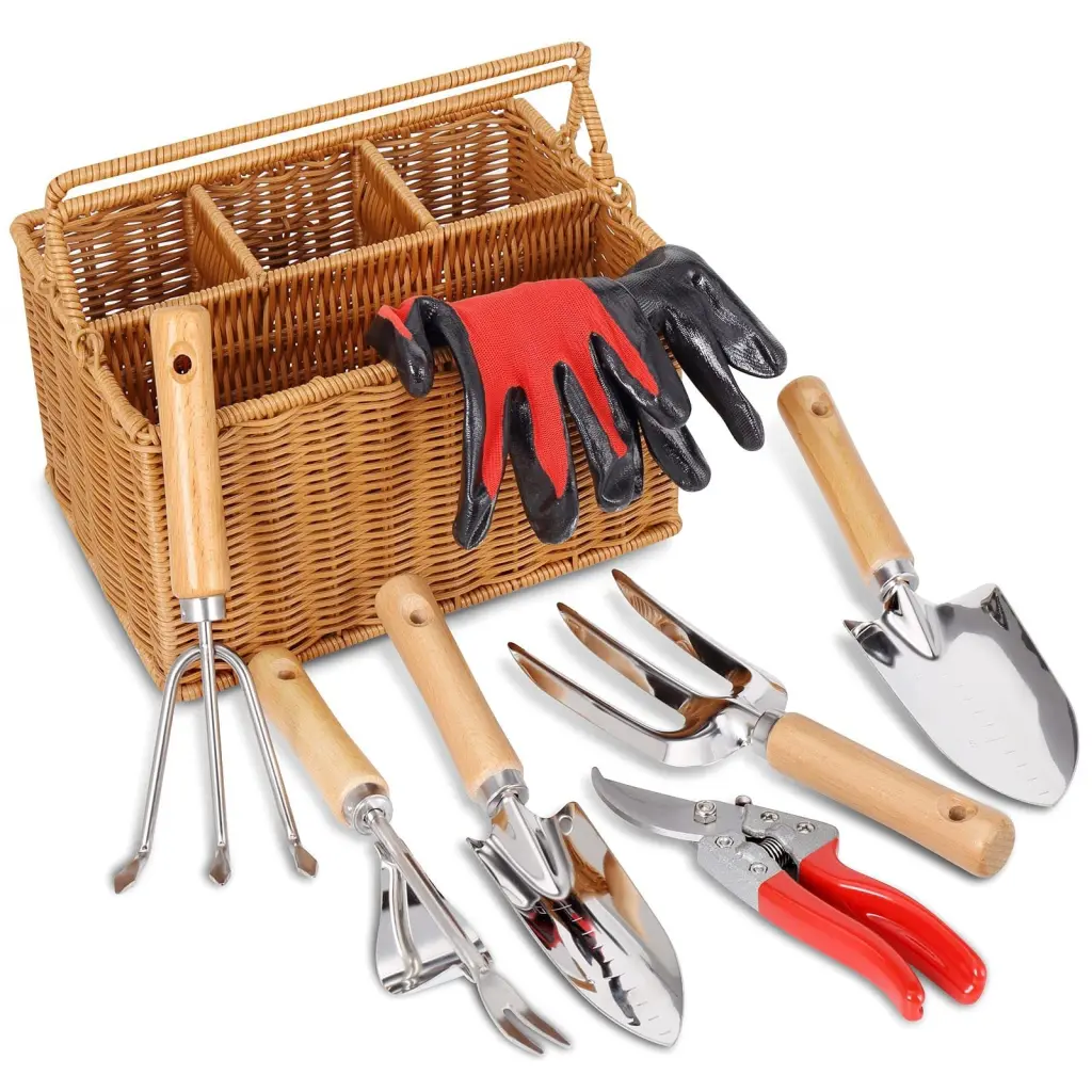 Gardening Hand Tools Binquet Brown Wood Easy Planting w2181