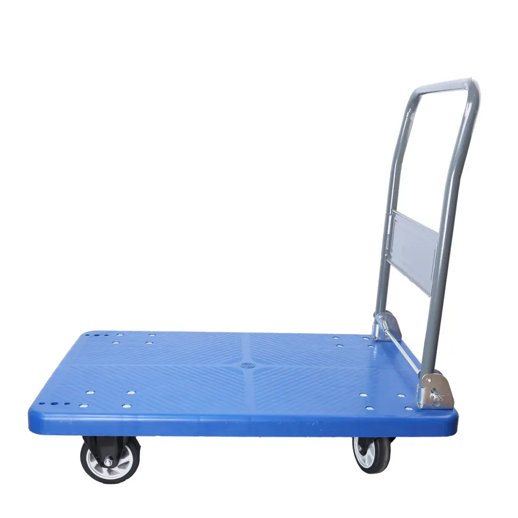 Hand Truck Enhanced Collapsible Push Shopping Basket Dolly 660 Lbs Capacity qdxfl