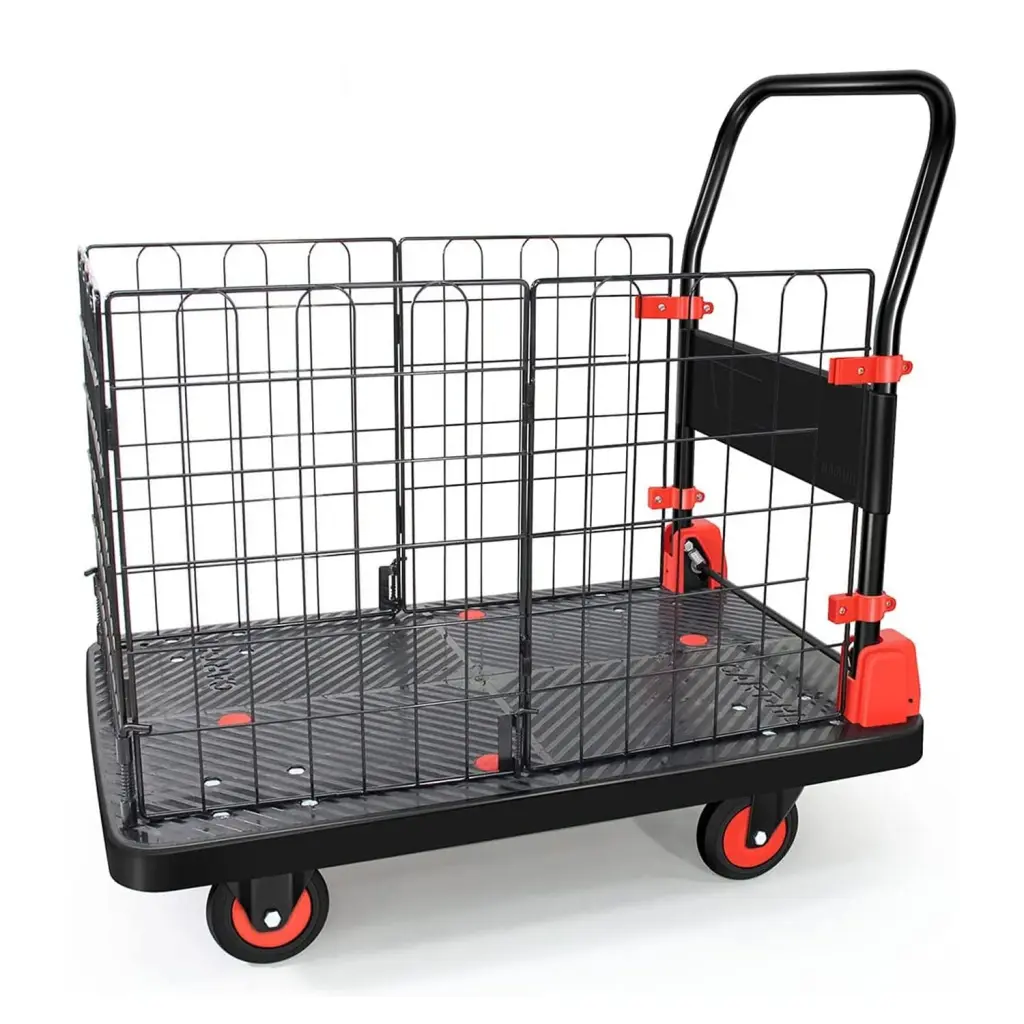Collapsible Platform Push Hand Truck Shopping Basket 660 Lbs Capacity urban