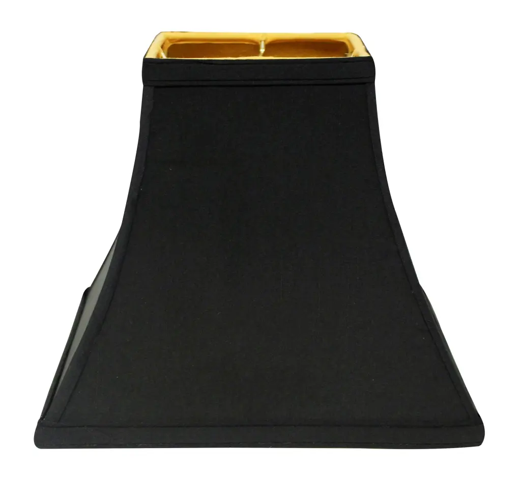 Square Bell Hardback Lampshade Bulb Clips Black Natural Material alabama lamp shades