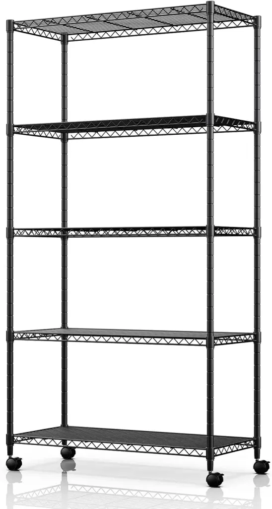 Heavy Duty 5 Shelf Storage Shelving Unit 1250Lbs Loading Volume 29 Inch w1134dhs