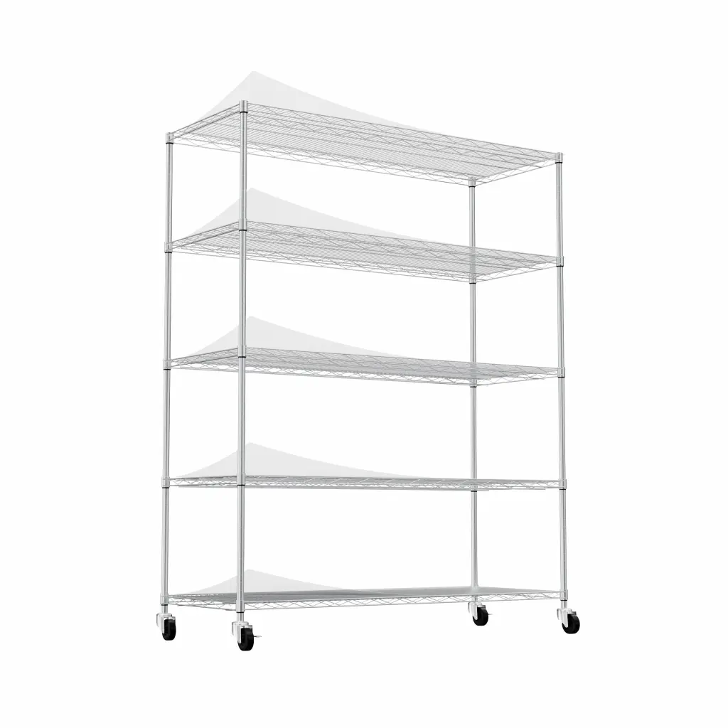 5 Tier Heavy Duty Customizable Shelving And Racking 300 Lbs Per Wire Shelf cz store