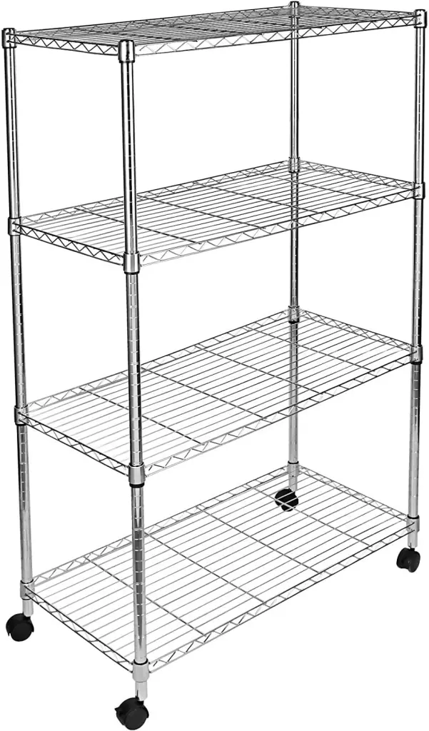 Effortless Deluxe 4 Tier Heavy Duty Storage Shelving Unit Adjustable Height w1134dhs