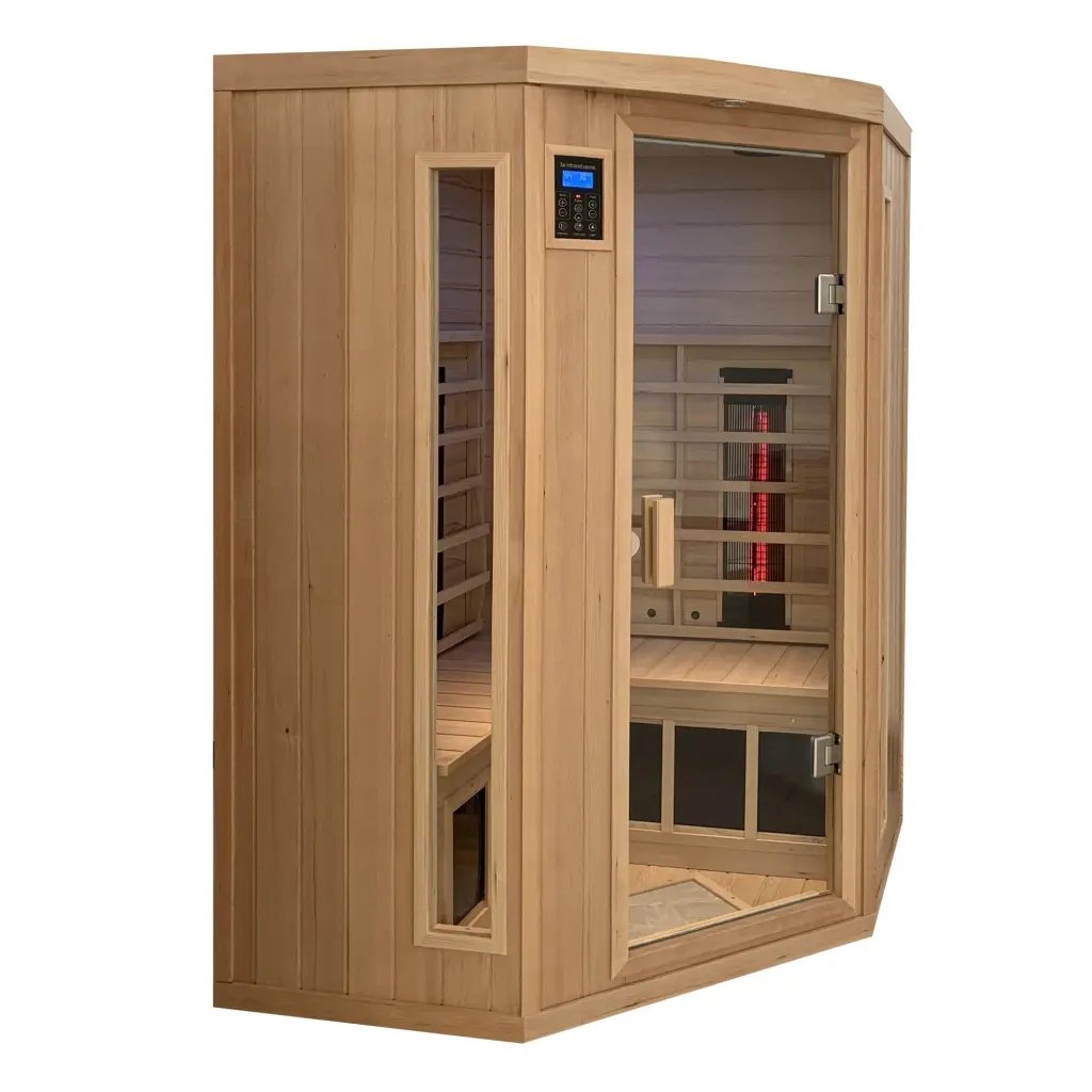 Hemlock Pentagonal Double Opening Crystal Sauna Room Natural Bathroom rnb