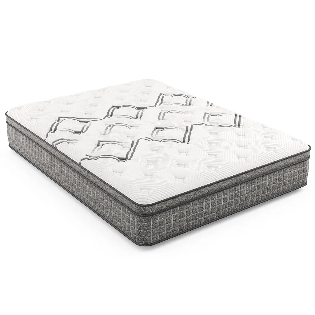 King Soto Conductive Metal Hybrid Euro Top 12.5 Inch Medium Feel Mattress diamond mattress