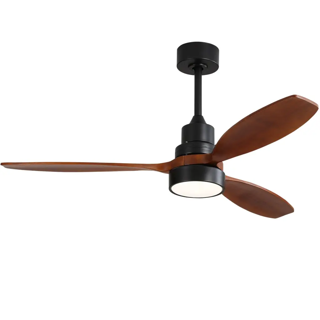 52 Inch Merged LED Indoor Low Profile Ceiling Fan Remote Regulation Patio Living Room ceiling fan with light