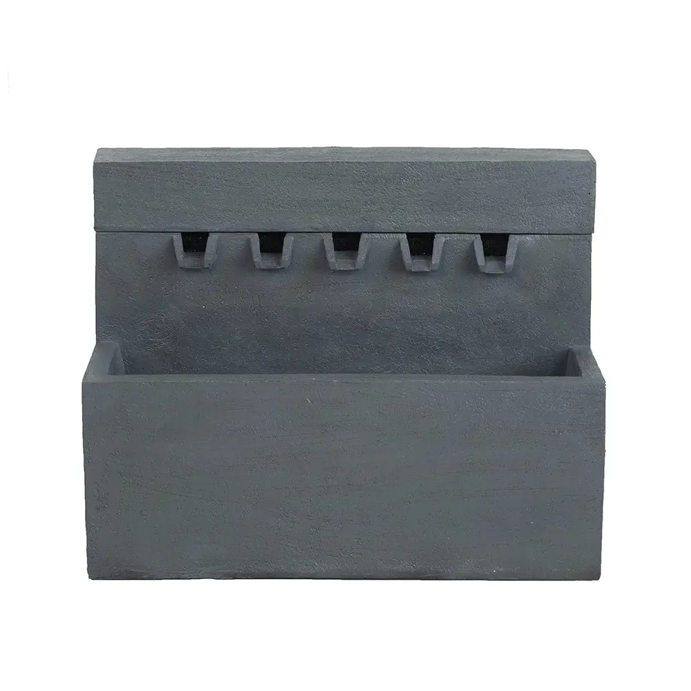 11.8X30.7X23.6" Decorative Gray Fountain Rectangle Design LED Lights w2078