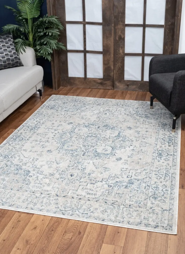 Noble Gc Gen7001 Ivory 5 Ft. 3 . X 7 Ft. 3 . Area Rug Beige Polyes icona home decor