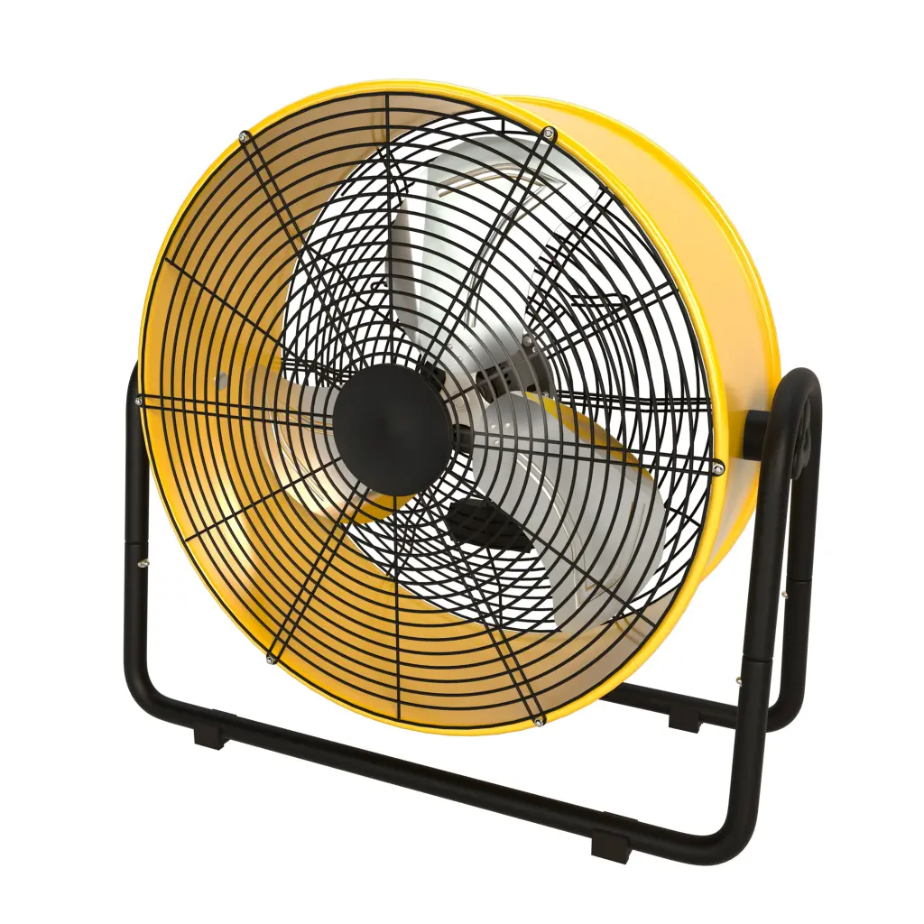 Effortless Deluxe 20 Inch Heavy Duty Metal Industrial Drum Fan 3 Speed Floor Fan w1134dhs