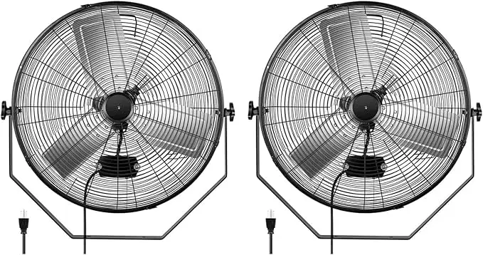24 Inch Industrial Wall Mount Fan 3 Speed Professional Grade Ventilation Metal w1134dhs