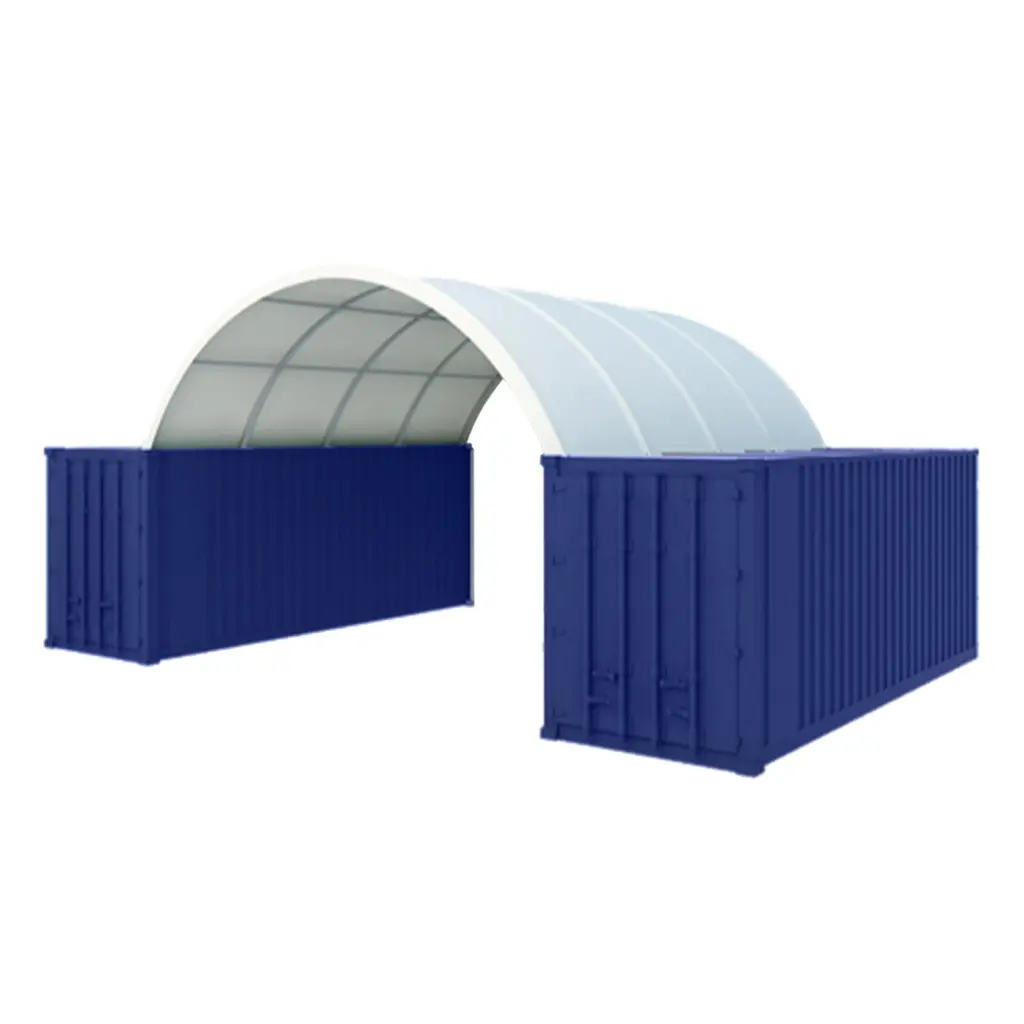 Ping Container Canopy Shelter 20'X40' 11Oz PE White Industrial Alloy Metal chery industrial inc