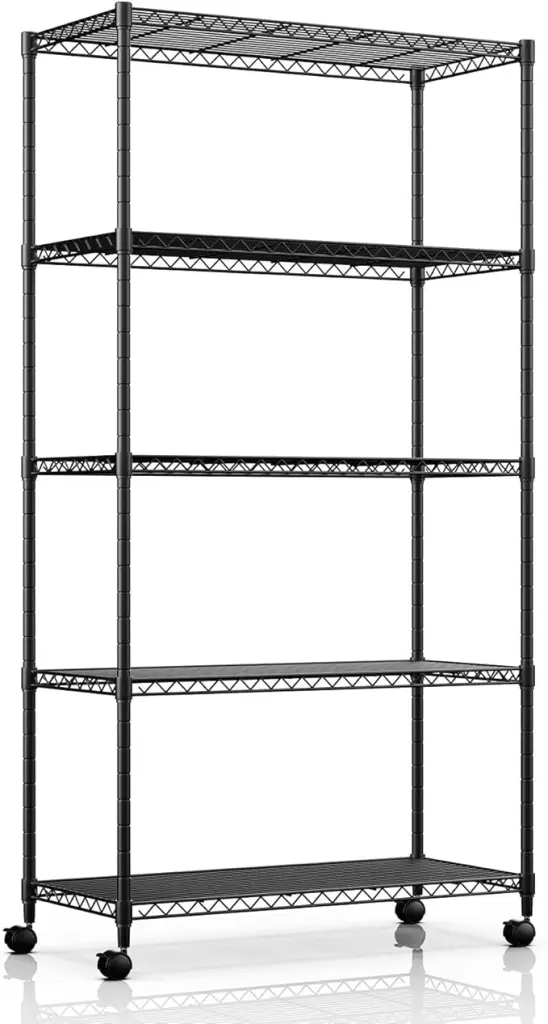 5 Tier Heavy Duty Storage Shelving Unit 1250 Lbs Loading Volume 29 Inches Deep w1134dhs