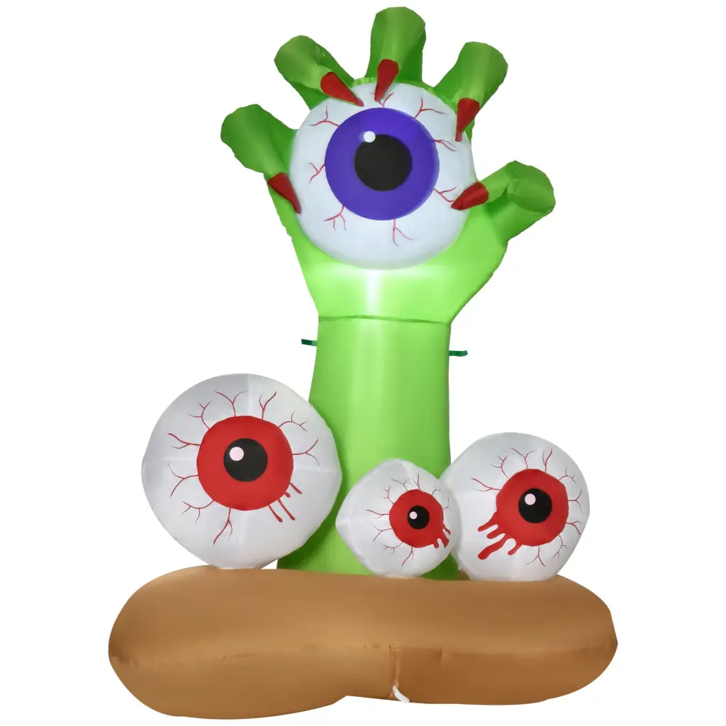 Homcom 4Ft Halloween Inflatable Outdoor Decorations Monster Hand Graveyard Prop aosom business