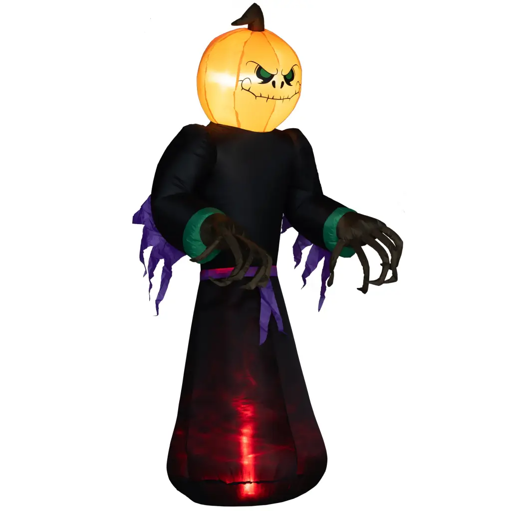 Homcom 7 Feet Halloween Inflatable Outdoor Decoration Reaper Ghost Pumpkin aosom business