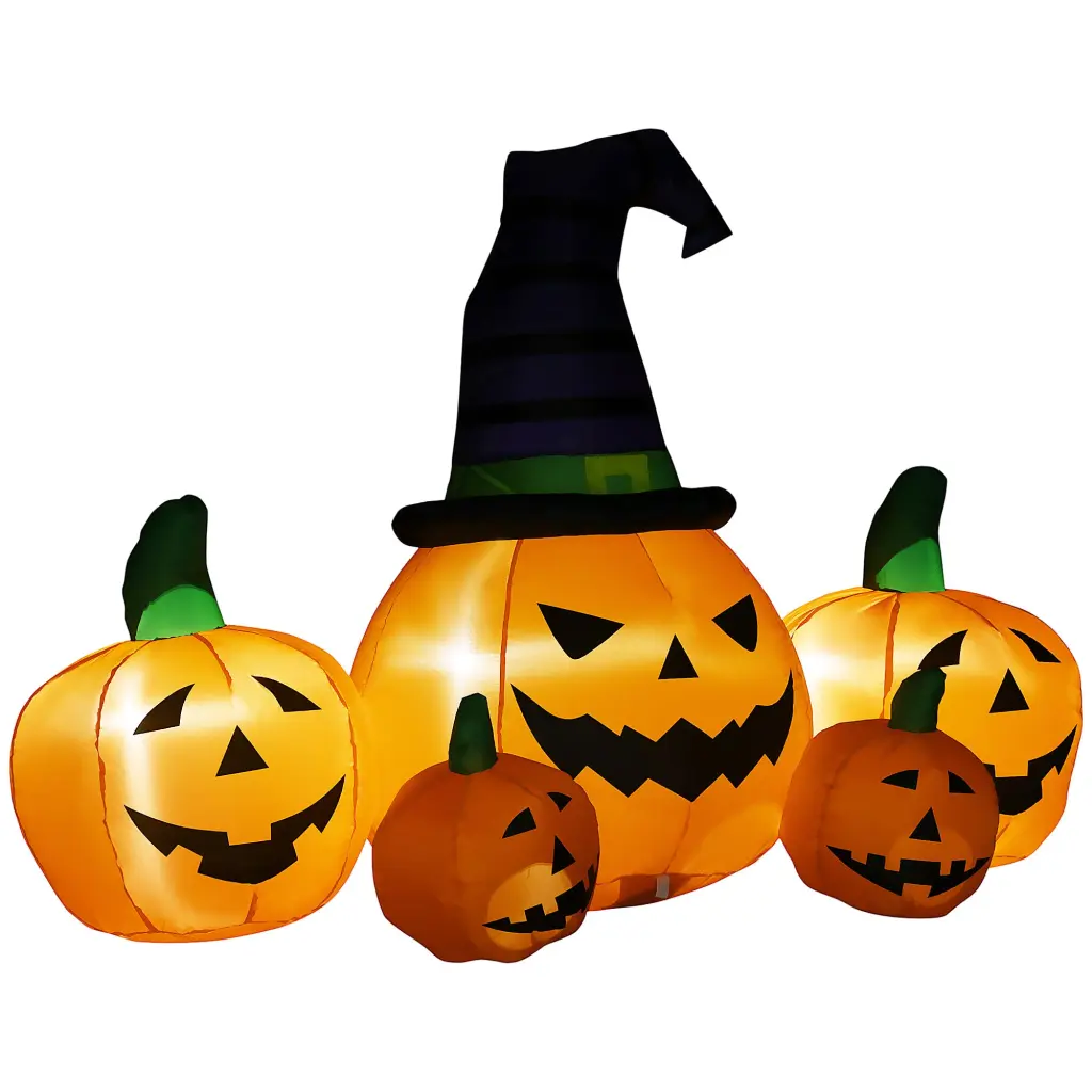Outsunny 73 Inflatable Halloween Decoration 5 Pumpkin Blow Up aosom business