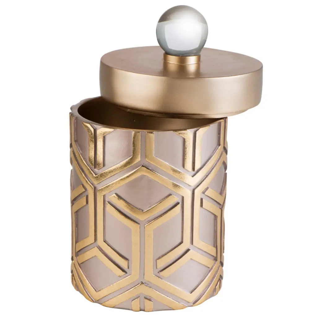 10 Inch Decorative Jewelry Box Weave Rose Precious Metal Design Polyresin Finish california home