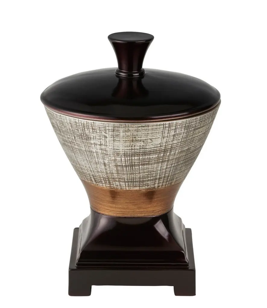 10 Inch Polyresin Decorative Jewelry Box Naomi Egyptian Design Espresso Finish california home