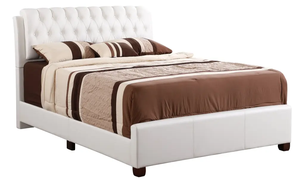 Marilla G1570C Kb Up King Bed White Foam Pu glory furniture