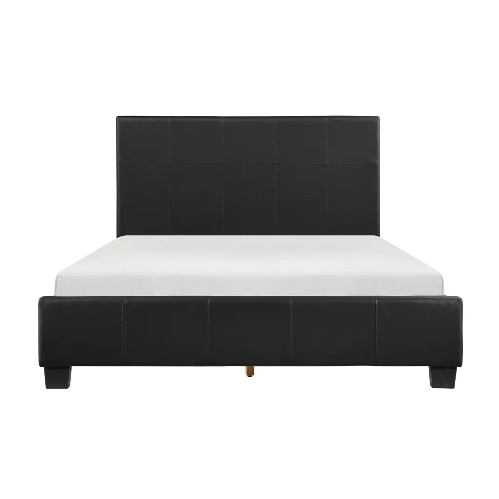 Contemporary Design 1Pc Eastern King Bed Long Lasting Faux Hide Upholstery kanepe