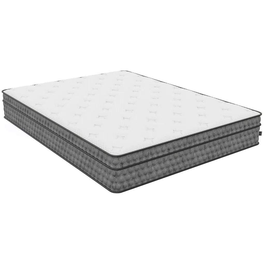 Cal King Zen Cool Gel Hybrid Euro Top 11 Inch Medium Feel Mattress White Polyurethane diamond mattress