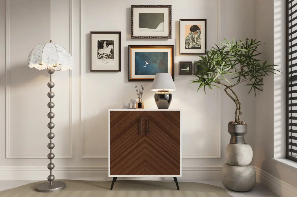 DFW Storage Cabinet Doors and Shelves Kitchen Buffet rnb