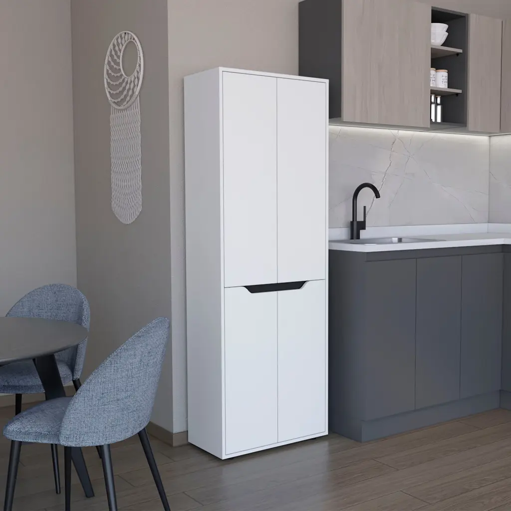 Herrin Storage Cabinet Kitchen Pantry Four Doors And Five Interior Shelves rta mubles colombia