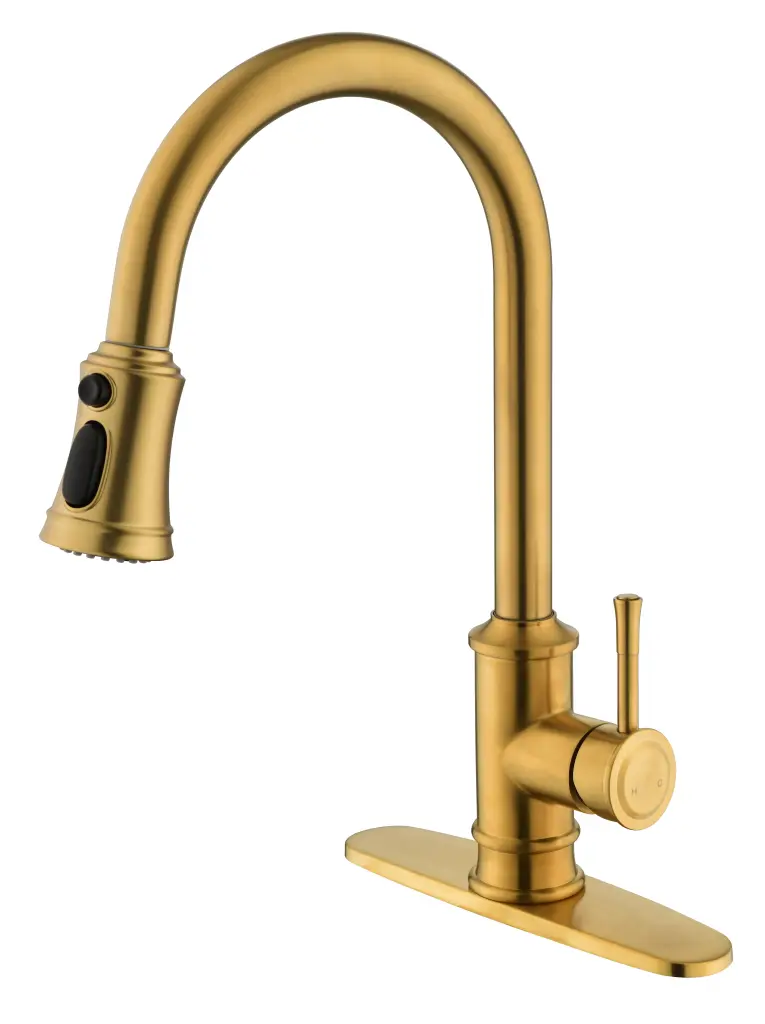 Kitchen Faucet Pull Out Spray Precious Metal Stainless Alloy Finish rnb