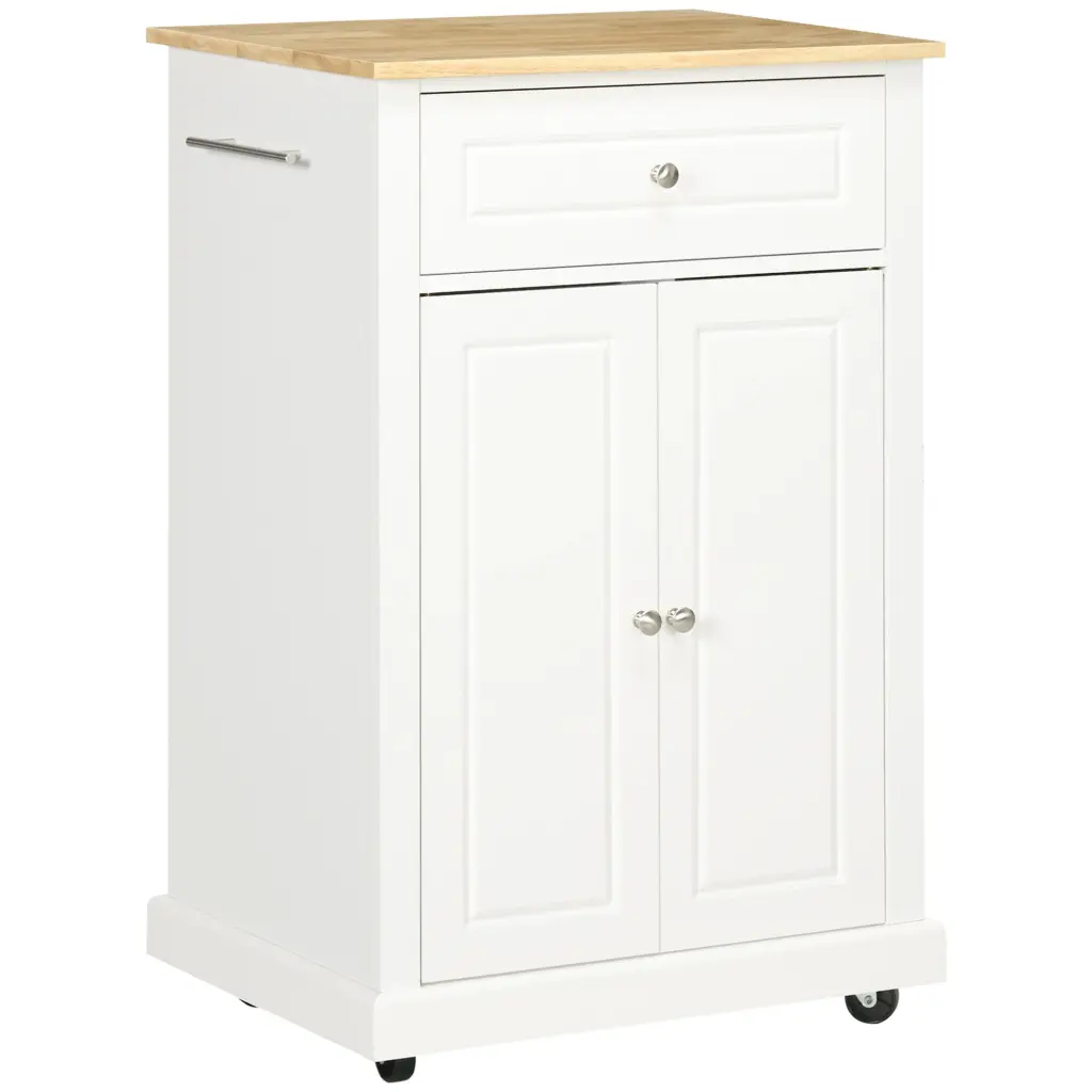 Rolling Kitchen Island Shopping Basket Travel Friendly Serving Trolley Table Drawers aosom business