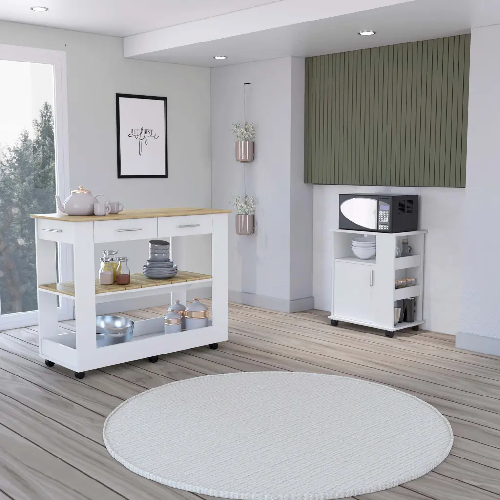 Tournament 6 Shelf 1 Door 3 Drawer 2 Piece Kitchen Set Island furniture max