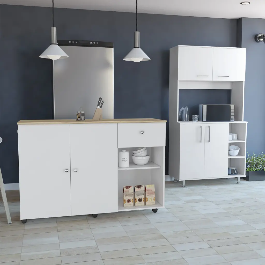 2 Piece Kitchen Set Syros Kitchen Island Shopping Basket Malta Pantry depot e-shop