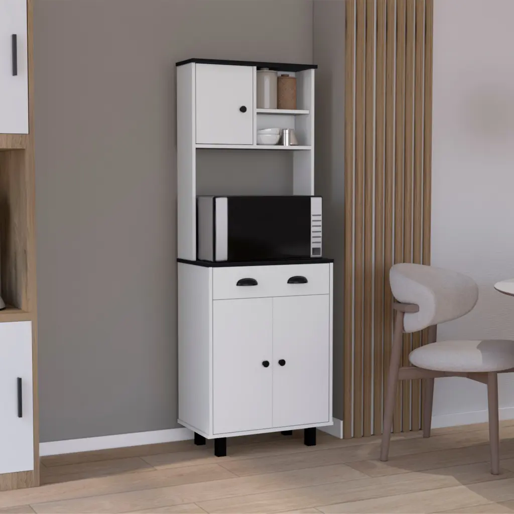 67 Inch Kitchen Pantry Two Cabinets and Open Shelves Depot E Shop Waco Design rta muebles colombia