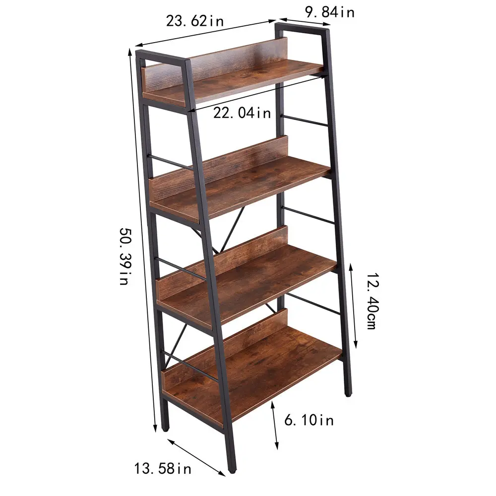 DN 3 and 4 Layer Display Publication Shelf Ladder Storage Rack d-n furniture