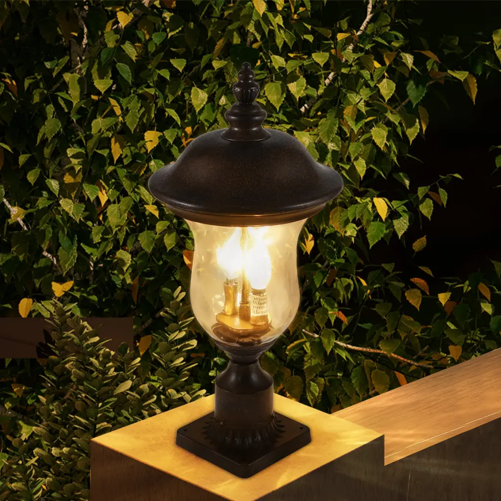 Vintage Outdoor Lamp Post Light, Waterproof Garden Patio Lantern lighting commune