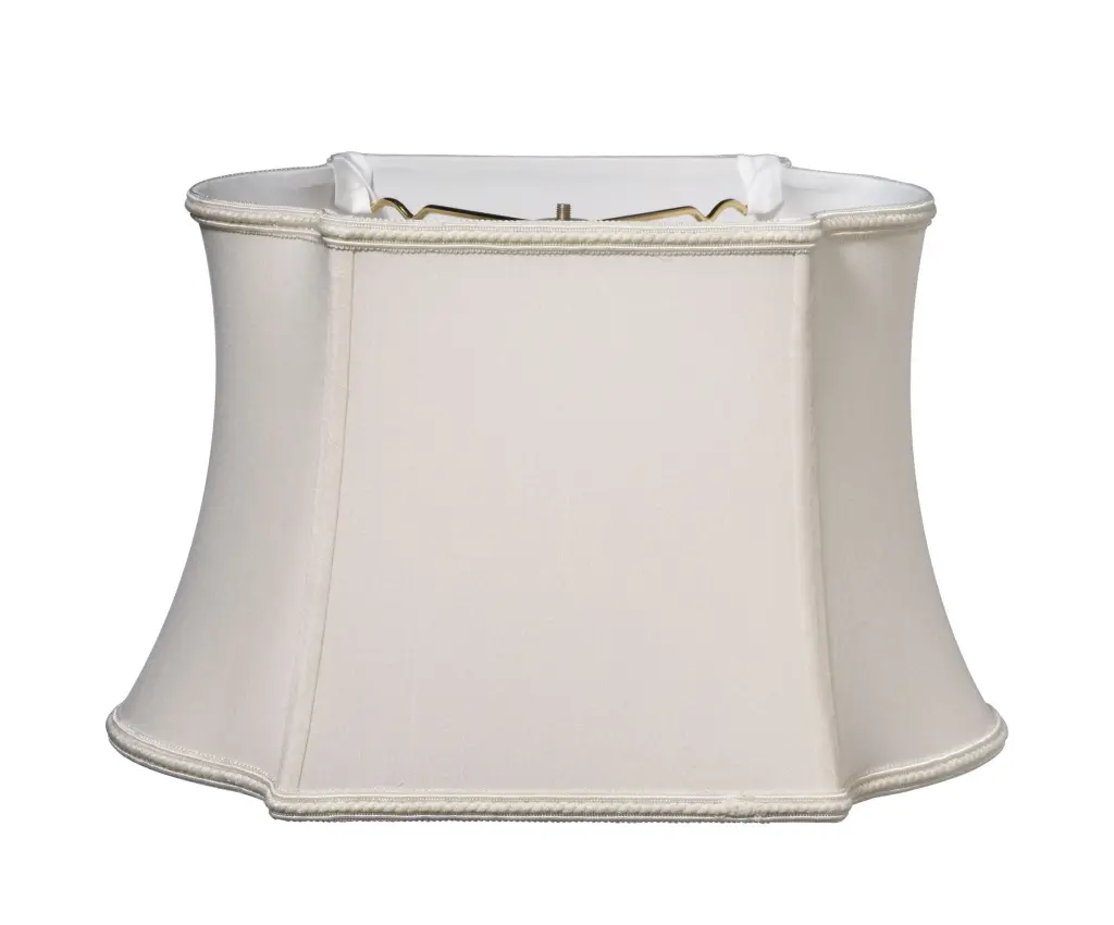 Slant Fancy Oblong Soft Support Lampshade Washer Fitter Cream alabama lamp shades