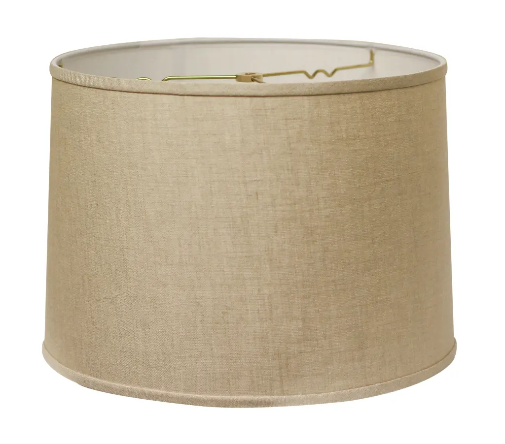 Slant Retro Drum Hardback Lampshade Washer Fitter, Heather Gray Linen Lamp Shade alabama lamp shades