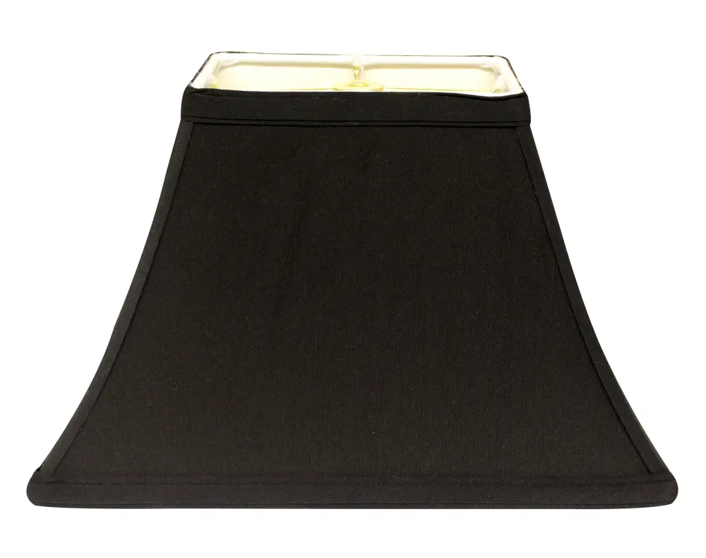 Rectangle Bell Hardback Lampshade Washer Fitter Black Natural Fabric Shade alabama lamp shades
