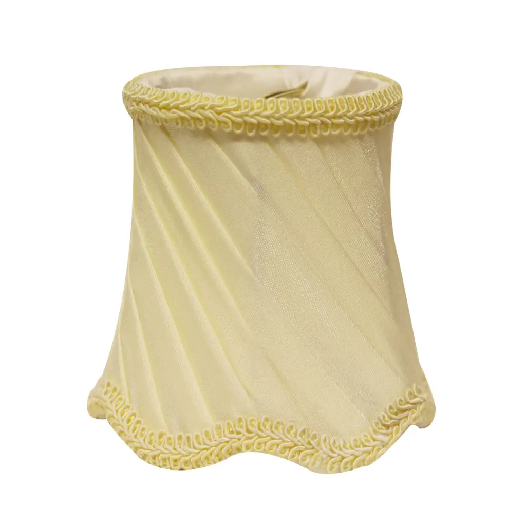 Slant Swirled Side Pleat Chandelier Lampshade Flame Clip Oyster alabama lamp shades