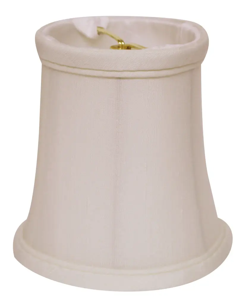 Slant Tissue Shantung Chandelier Lampshade Flame Clip White Set 2 alabama lamp shades